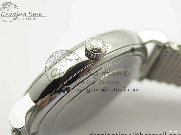 MIROTIME 0327 Breathable Portofino IW356501 SS V3 MK 1:1 Best Edition White Dial Gold Markers On SS Mesh Bracelet MIYOTA 7197